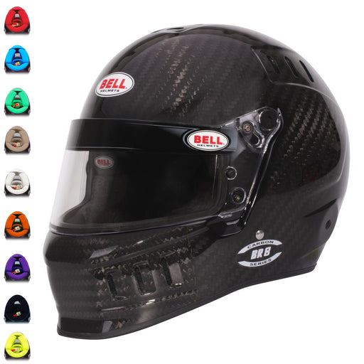 Bell BR8 Carbon Snell SA2020, FIA8859-2015 Racing Helmet With Custom Interior Lining Colors - Fast Racer
