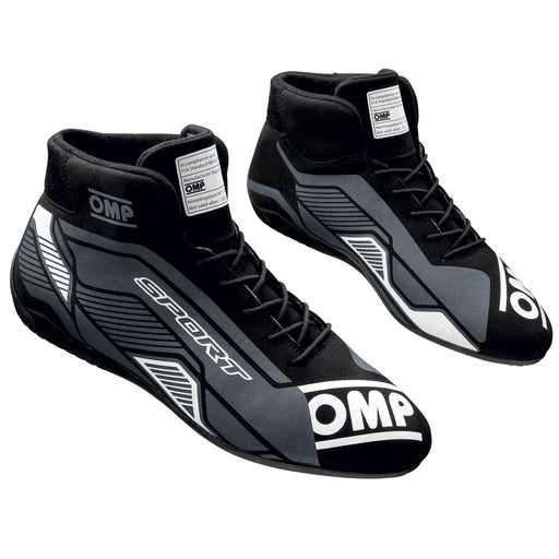 OMP SPORT Racing Shoes - Black/White - Pair - Fast Racer