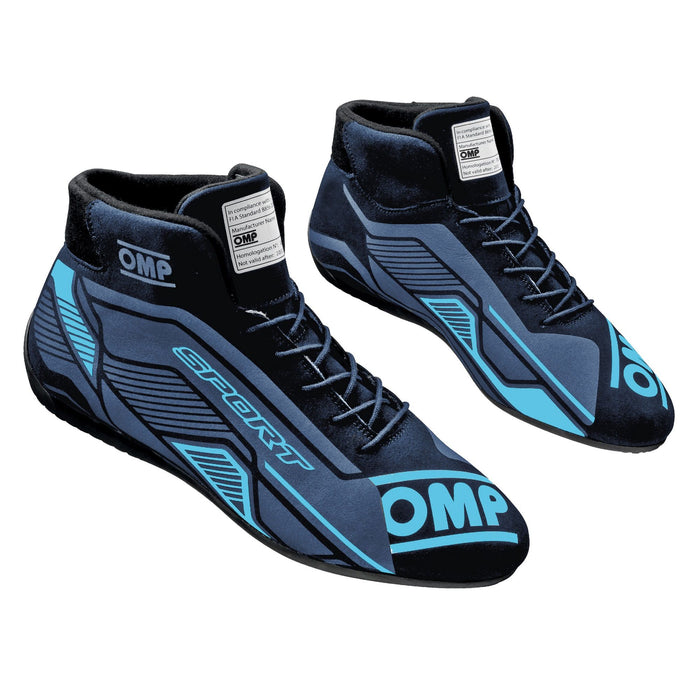 OMP SPORT Racing Shoes - Black/Blue - Pair - Fast Racer
