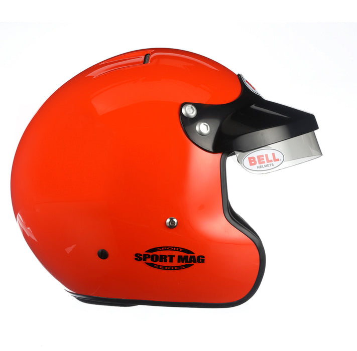 Bell Sport Mag Open Face Racing Helmet - Snell SA2020 - Orange Right- Fast Racer