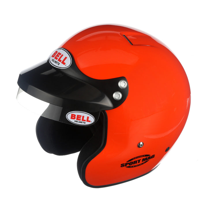 Bell Sport Mag Open Face Racing Helmet - Snell SA2020 - Orange Left Top - Fast Racer