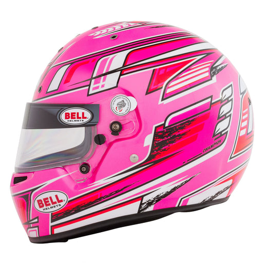 Bell KC7-CMR Youth Kart Helmet Champion Pink - Left - Fast Racer