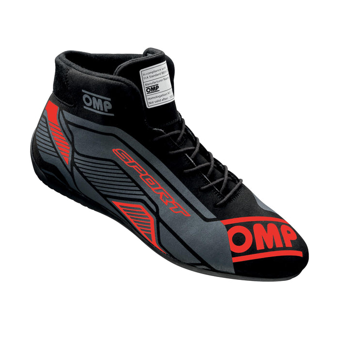OMP SPORT Racing Shoes FIA - Black/Red - Fast Racer