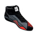OMP SPORT Racing Shoes FIA - Black/Red - Side Internal View - Fast Racer 
