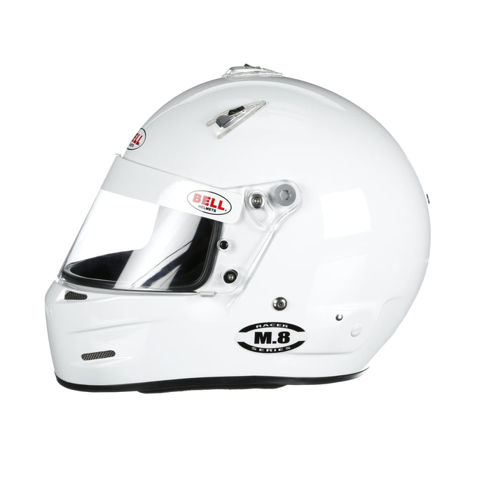 Bell M8 Helmet - White - Side View - Fast Racer