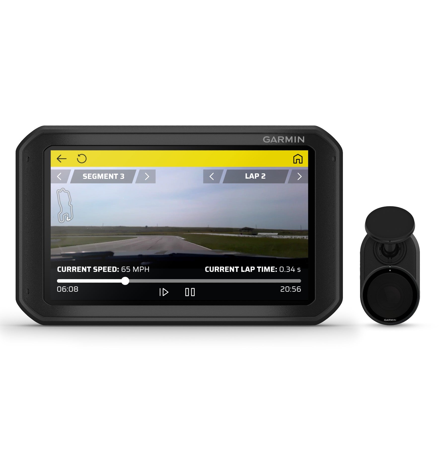How this device can track every lap, do I need to set another device at some point on the racetrack?