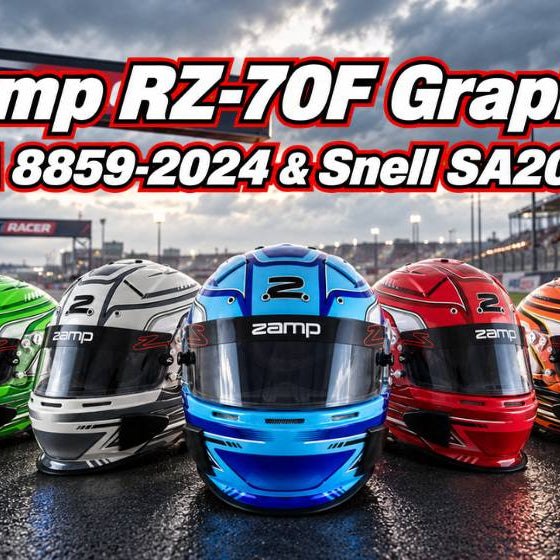 Zamp RZ-70F Graphic Helmet: Dual FIA 8859-2024 and Snell SA2025 Rating, and Who Needs It