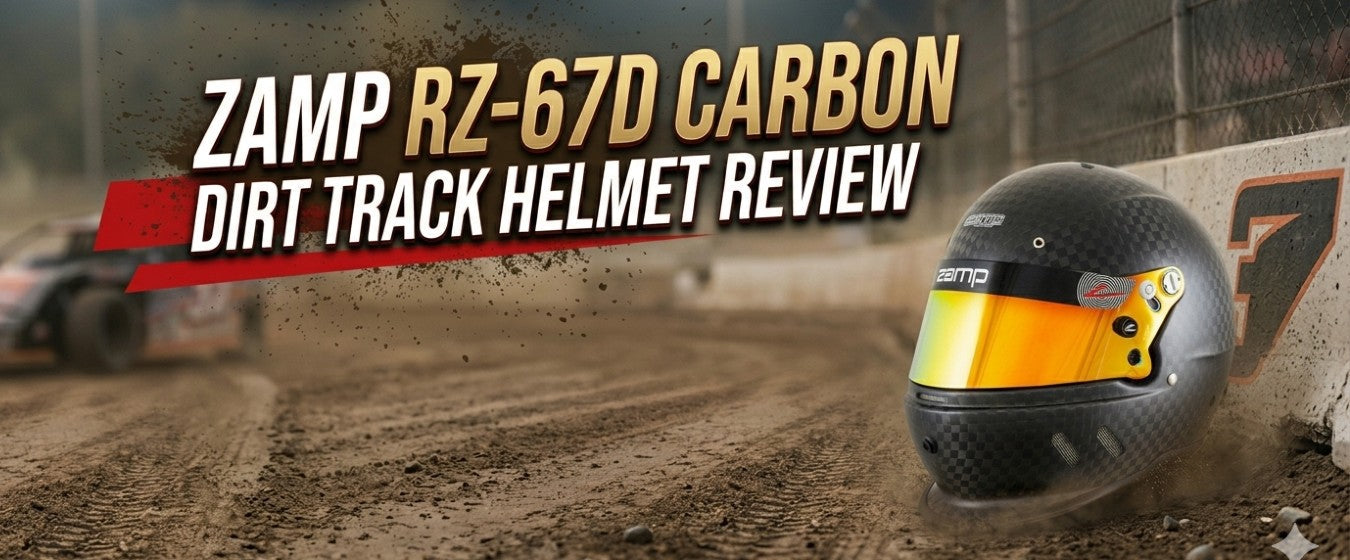 Zamp RZ-67D Carbon Dirt Track Racing Helmet Review by Zamp-Racing and FAST RACER For Blog Post