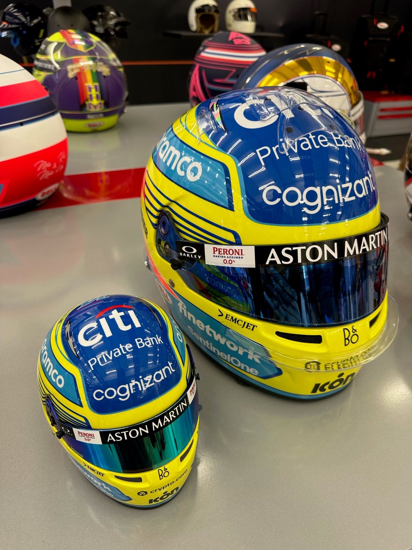 Mini Helmets From Top Motorsports Leagues as Formula 1®, Formula E®, IndyCar and More!
