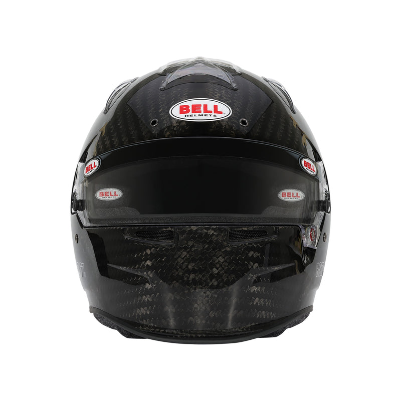 Front View of Bell RS7 ULTRA Racing Helmet with Duckbill Spoiler - Snell SA2025 and FIA8859-2024 at FAST RACER