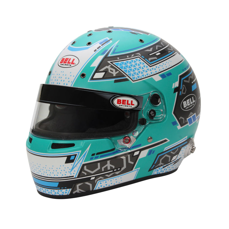 Bell RS7 PRO Stamina Aquamarine Racing Helmet - Snell SA2025 / FIA - FAST RACER