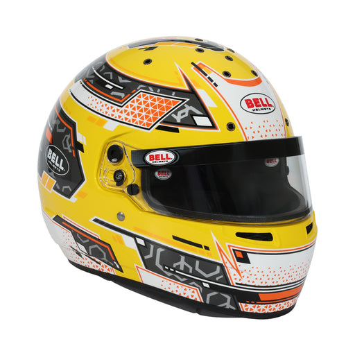 Bell RS7 - K PRO Stamina Anthracite/Yellow Kart Helmet - Snell K2025 / FIA - FAST RACER
