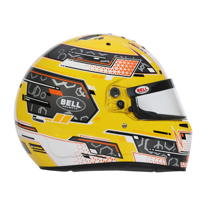 Bell RS7 - K PRO Stamina Anthracite/Yellow Kart Helmet - Snell K2025 / FIA - FAST RACER