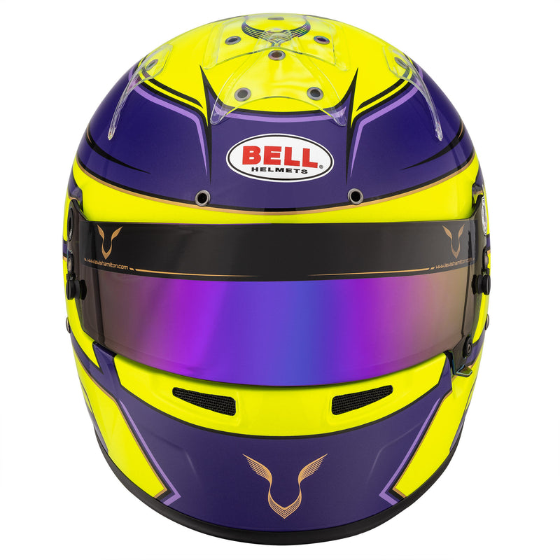 Bell KC7 - CMR Kart Helmet Lewis Hamilton Yellow/Purple / FREE HP Bag - FAST RACER