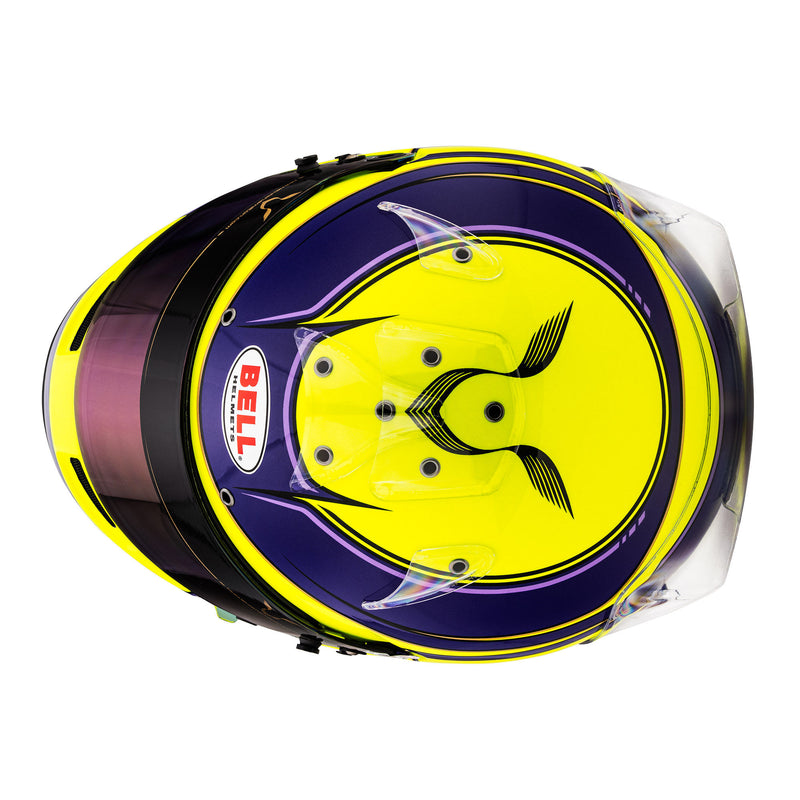 Bell KC7 - CMR Kart Helmet Lewis Hamilton Yellow/Purple / FREE HP Bag - FAST RACER