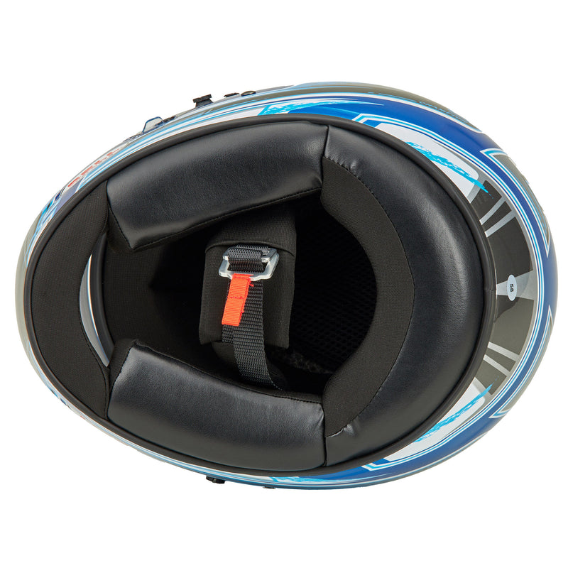 Bell KC7 - CMR Champion Anthracite/Blue Kart Helmet - FIA/Snell CMR / FREE GIFT - FAST RACER