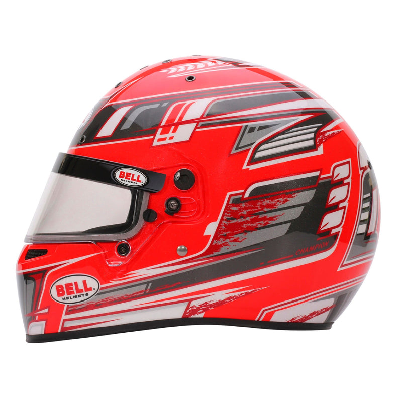 Bell KC7-CMR Champion Red Kart Helmet - FIA/Snell CMR | Free GIFT, Champion Anthracite/Red