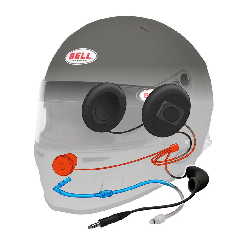 Bell GT6 RD - 4C/EC Racing Helmet With Mic / Ear Cups / Drinking Tube / IMSA connector - SA2020 / FIA8859 - FAST RACER