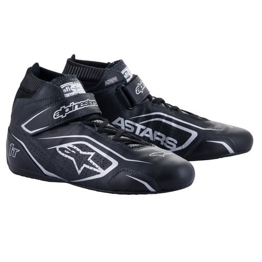 Alpinestars Tech-1 T V3 Racing Shoes SFI - Black/Silver - Pair - Fast Racer