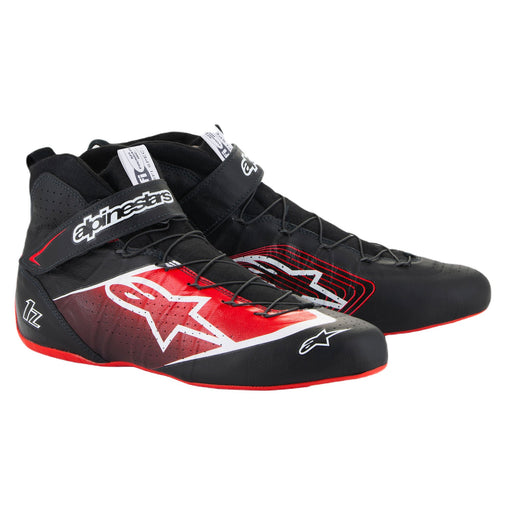 Alpinestars Tech-1 Z V3 Racing Shoes SFI - Black/Red - Pair - Fast Racer