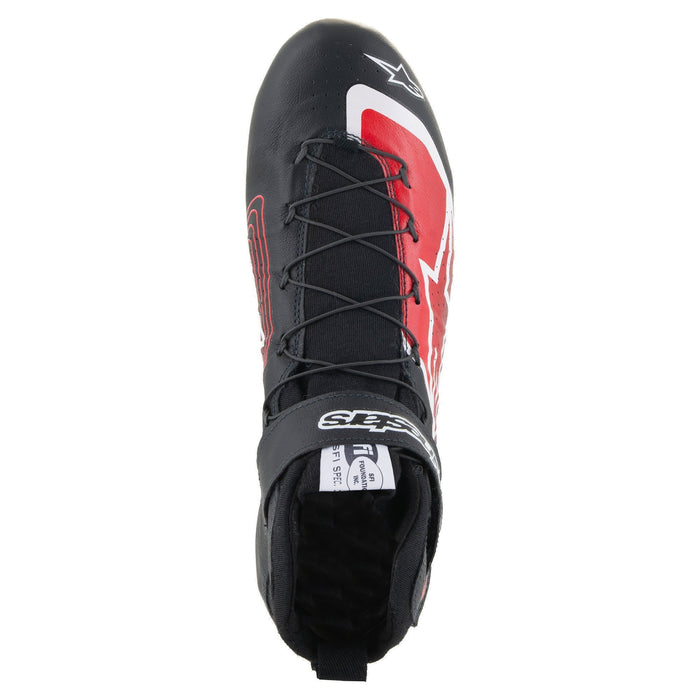 Alpinestars Tech-1 Z V3 Racing Shoes SFI - Black/Red - Top - Fast Racer