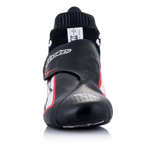 Alpinestars Supermono V2 US Racing Shoes SFI - Black/White/Red - Front - Fast Racer