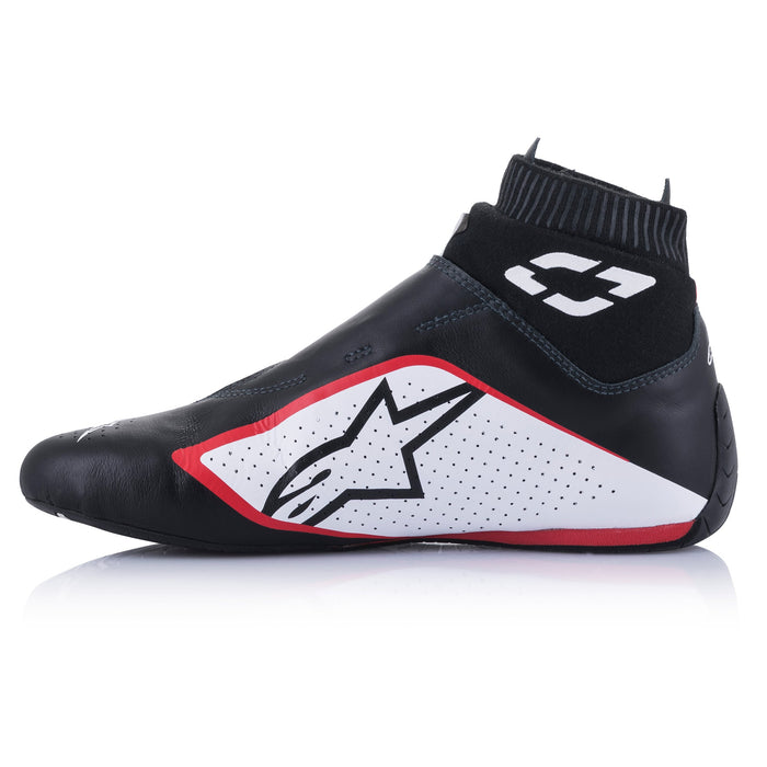 Alpinestars Supermono V2 US Racing Shoes SFI - Black/White/Red - Internal - Fast Racer