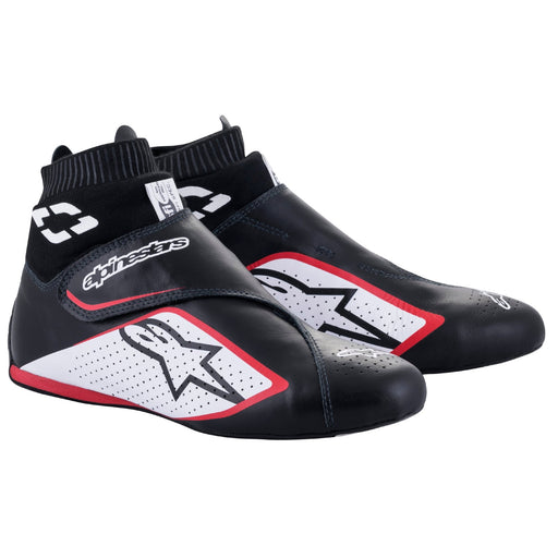 Alpinestars Supermono V2 US Racing Shoes SFI - Black/White/Red - Pair - Fast Racer