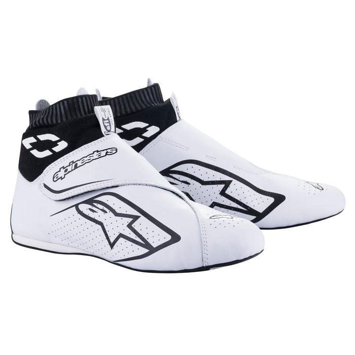 Alpinestars Supermono V2 US Racing Shoes SFI - White/Black - Pair - Fast Racer