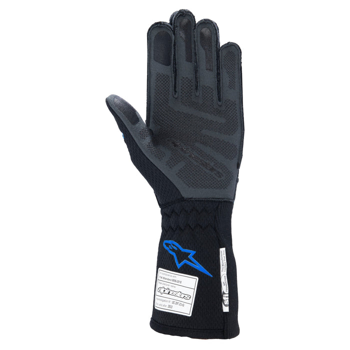 Alpinestars Tech-1 ZX V4 Racing Glove - Black/Blue - Internal - Fast Racer