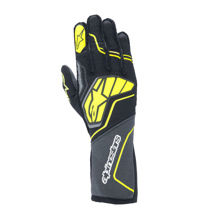 Alpinestars Tech-1 ZX V4 Racing Glove - Black/Yellow - External - Fast Racer