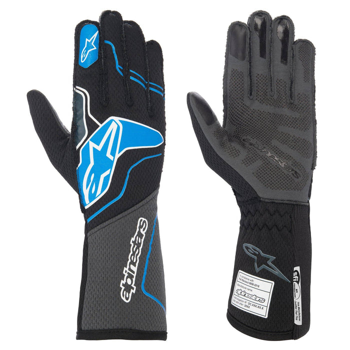 Alpinestars Tech-1 ZX V3 Racing Glove - Black/Blue - Pair - Fast Racer