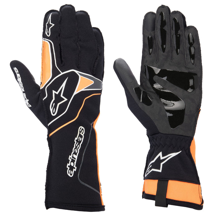 Alpinestars Tech-1 KX V3 Kart Gloves - Black/Orange - Pair - Fast Racer