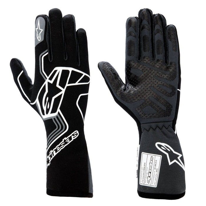 Alpinestars Tech-1 Race V4 Racing Glove - FIA and SFI 3.3 Rated - Black/White - Fast Racer