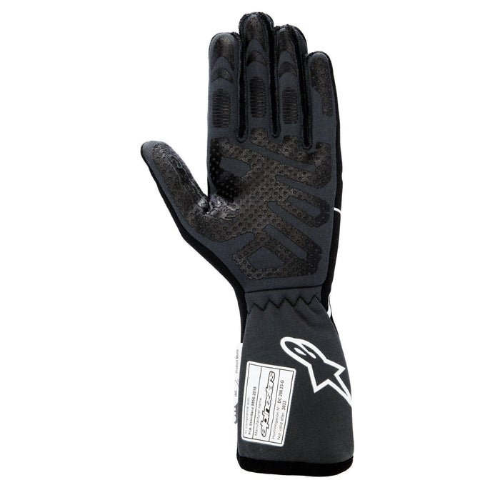 Alpinestars Tech-1 Race V4 Racing Glove - FIA and SFI 3.3 Rated - Black/White - Fast Racer