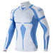 Alpinestars ZX EVO V2 Long-sleeve Racing Top - White/Blue - Front - Fast Racer