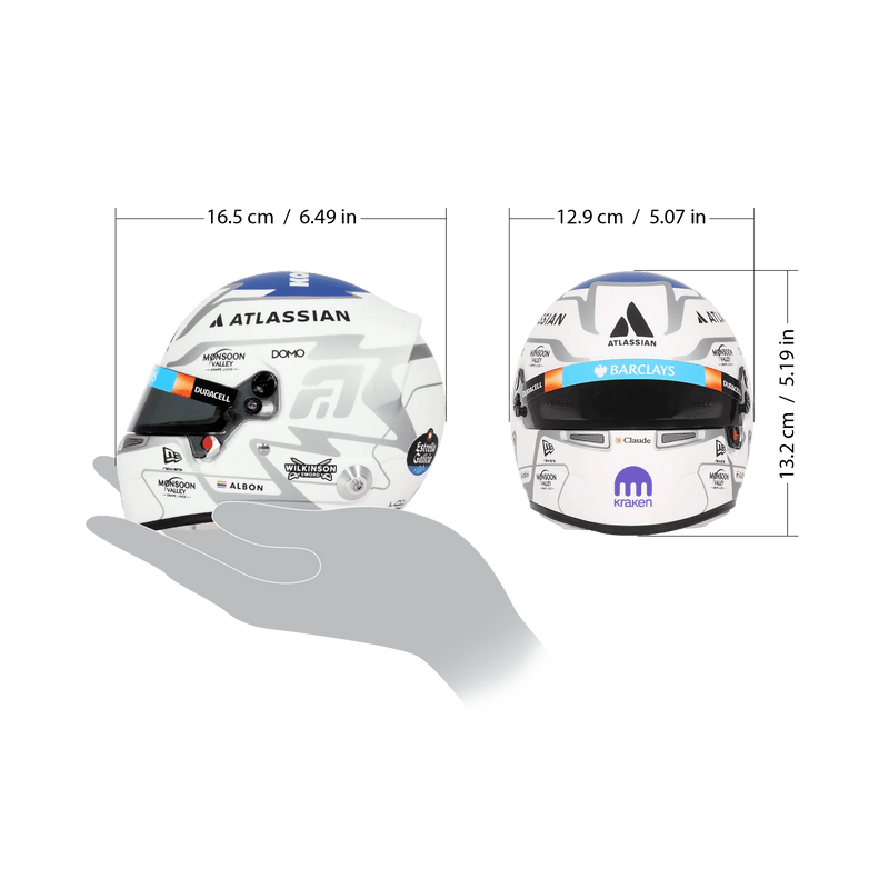 Alex Albon 2026 Season F1 Mini Helmet & Display Case Bundle - FAST RACER