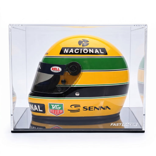 Ayrton Senna 30 Years Legacy F1 Mini Helmet & Display Case Bundle - FAST RACER