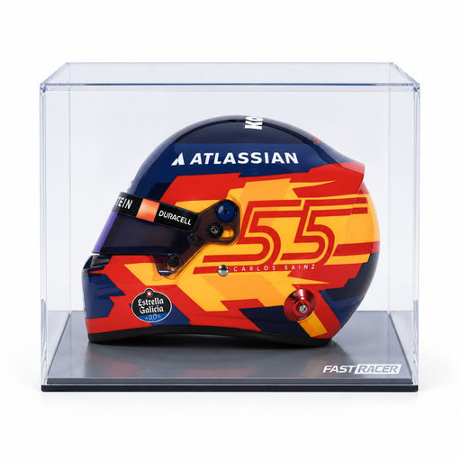 Carlos Sainz 2025 Season F1 Mini Helmet & Display Case Bundle - FAST RACER