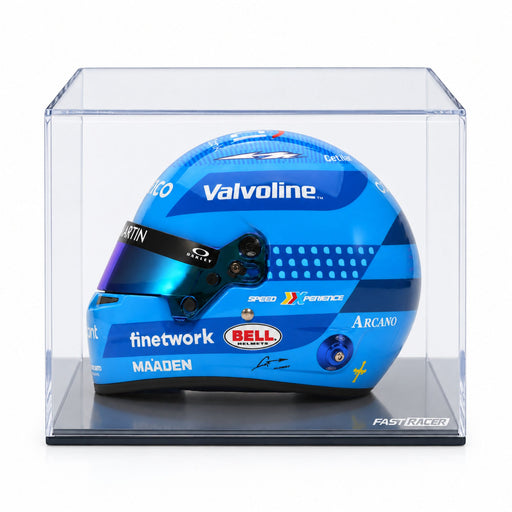 Fernando Alonso 2024 Season F1 Las Vegas GP Mini Helmet & Display Case Bundle - FAST RACER