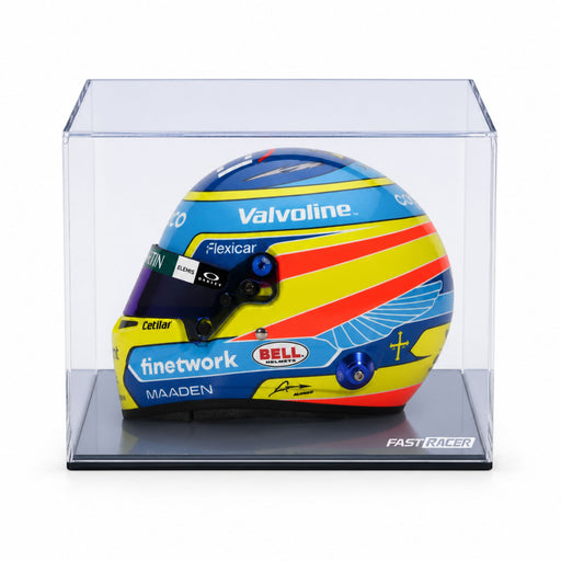 Fernando Alonso 2025 Season F1 Mini Helmet & Display Case Bundle - FAST RACER