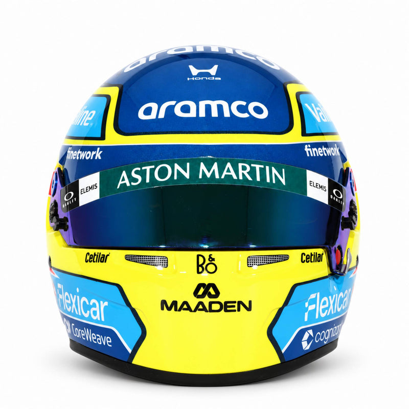 Fernando Alonso 2026 Season F1 Mini Helmet & Display Case Bundle - FAST RACER