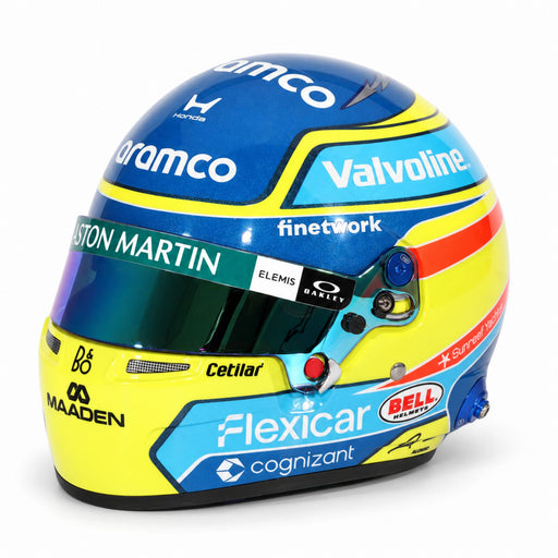 Fernando Alonso 2026 Season F1 Mini Helmet & Display Case Bundle - FAST RACER