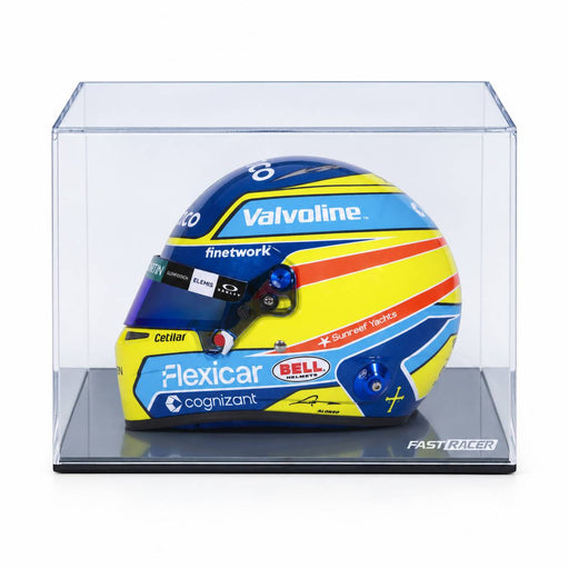 Fernando Alonso 2026 Season F1 Mini Helmet & Display Case Bundle - FAST RACER