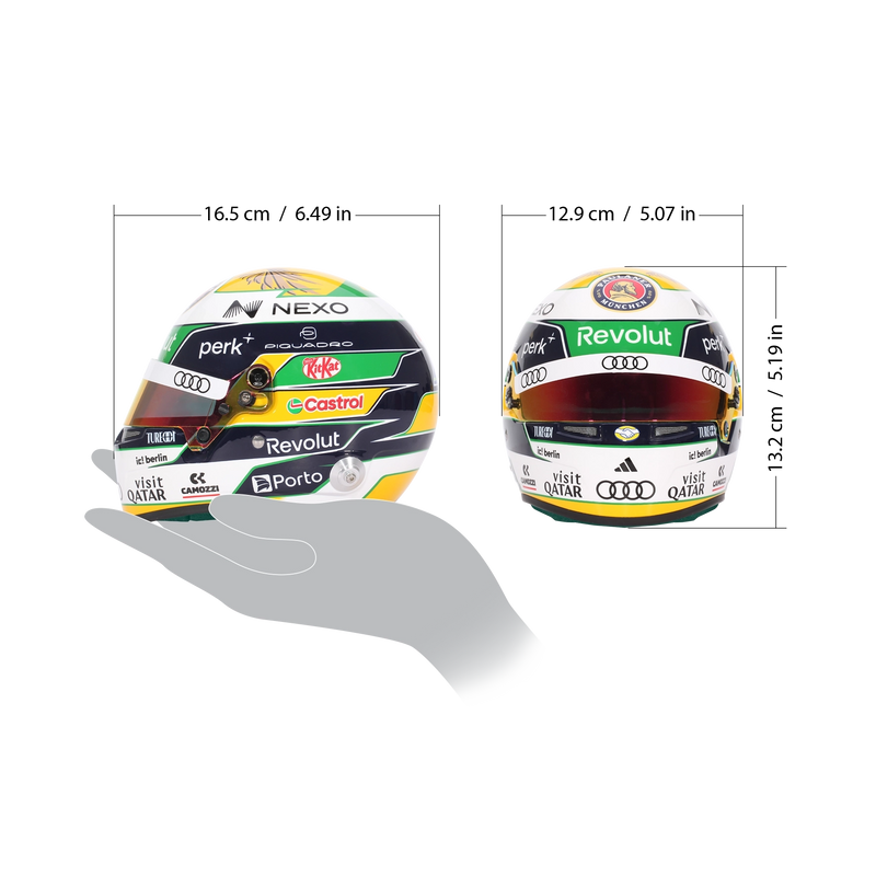 Gabriel Bortoleto 2026 F1 Bell 1:2 scale mini helmet displayed with its Bell presentation box - Fast Racer