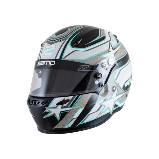 Zamp ZR-72 Graphic FIA 8859-2015 & Snell SA2020 Racing Helmet  - Black/Gray - Main - Fast Racer