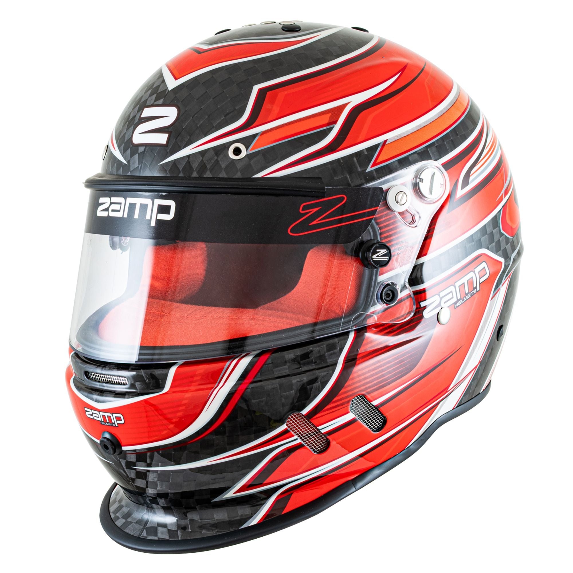Zamp Racing Helmet Zamp RZ-67D Carbon Dirt Performance Race Helmet / Color Match Interior ...