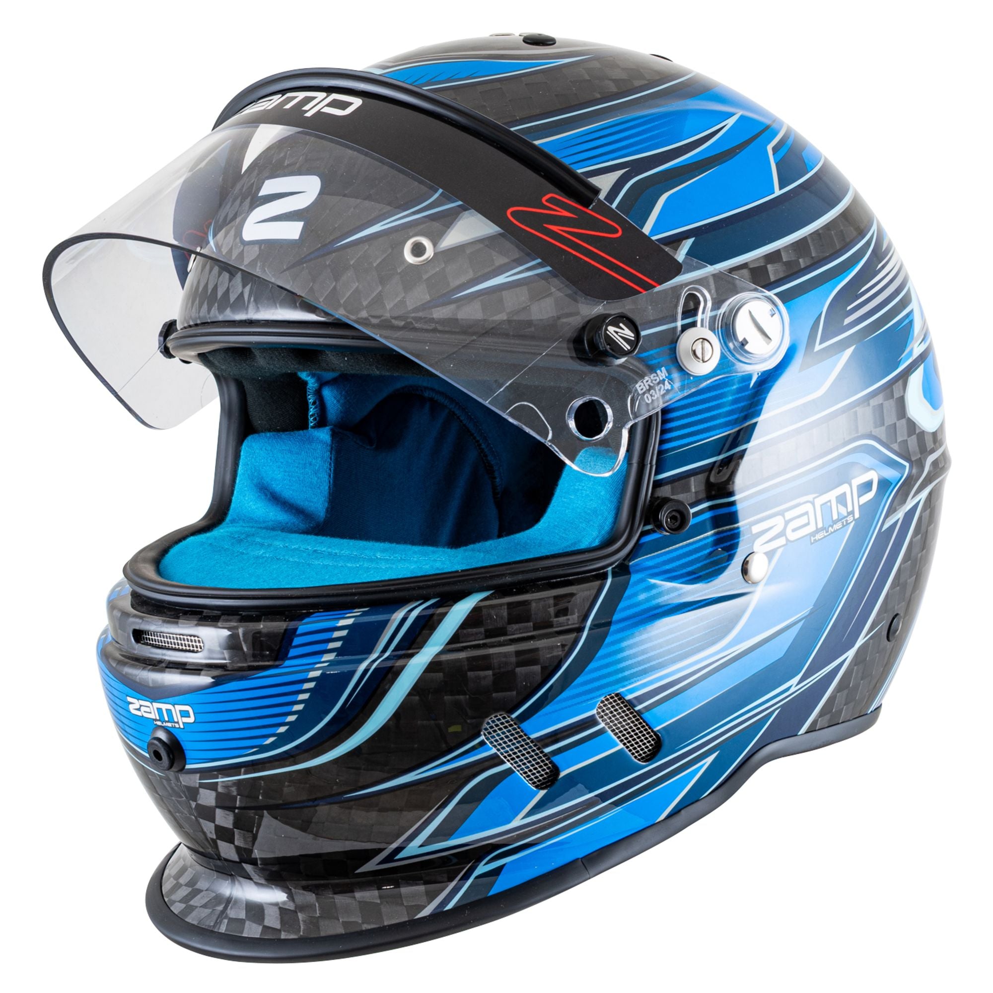 Zamp Racing Helmet Zamp RZ-67D Carbon Dirt Performance Race Helmet / Color Match Interior ...