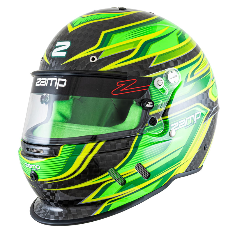 Zamp Racing Helmet Zamp RZ-67D Carbon Dirt Performance Race Helmet / Color Match Interior ...