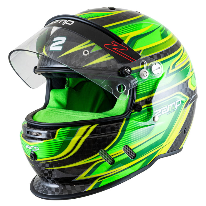 Zamp RZ - 67D Graphics Carbon Dirt Performance Racing Helmet with Color Match Interior - Snell SA2025 - FAST RACER